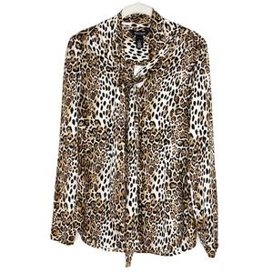 White House Black Market Blouse Brown Leopard.  This is a sexy top